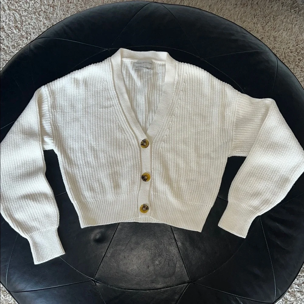 Urban Outfitters Ivory Knit Cardigan with Buttons - Picture 1 of 5